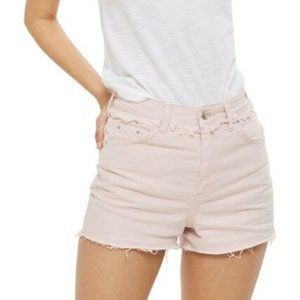 Topshop High Waist Cutoff Moto Mom Shorts US sz 10